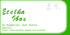 etelka ibos business card